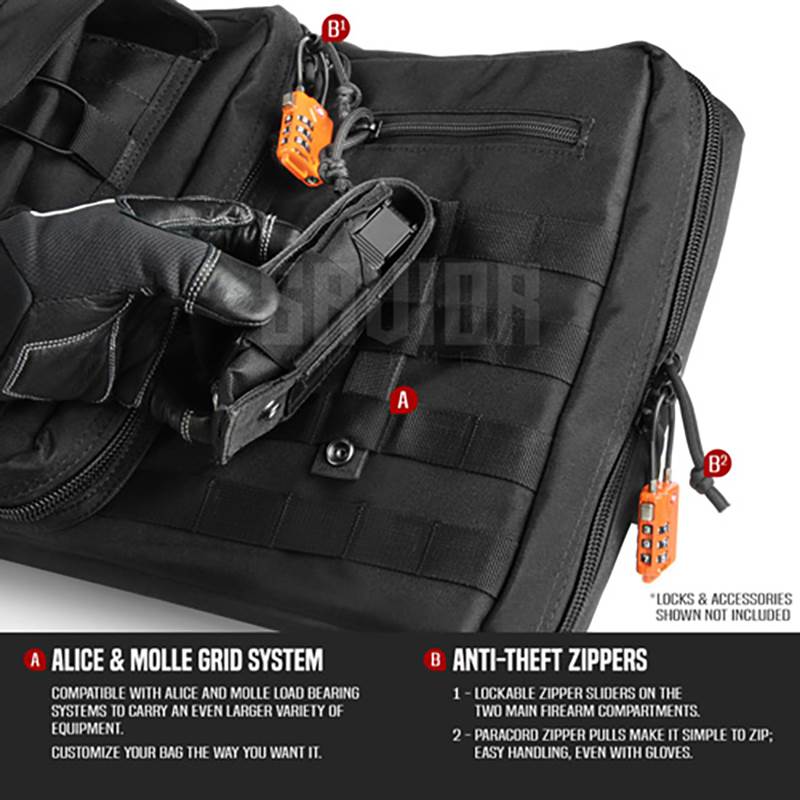 "Väska Savior Equipment American Classic 46"" Double Rifle Case Svart"