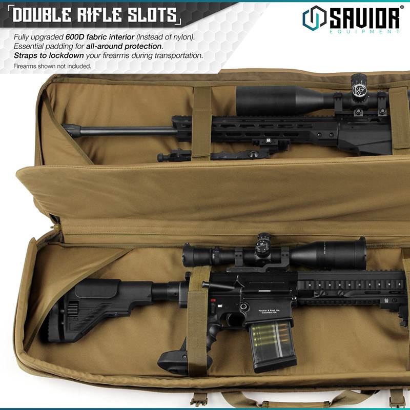 "Väska Savior Equipment Urban Warfare 51"" Double Rifle Case Brun"