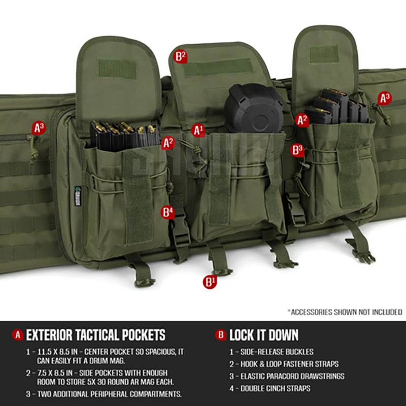 "Väska Savior Equipment American Classic 55"" Double Rifle Case Grön"