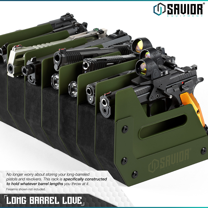 Väska Savior Equipment Pistol Rack 8-slot Grön