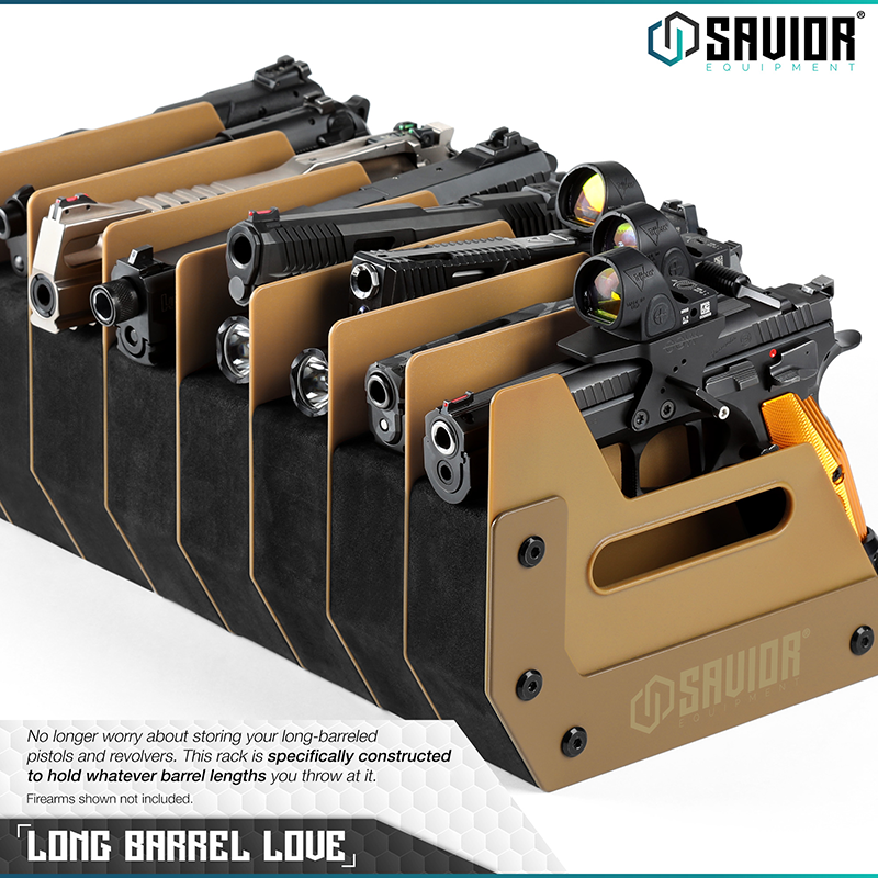 Väska Savior Equipment Pistol Rack 8-slot Brun