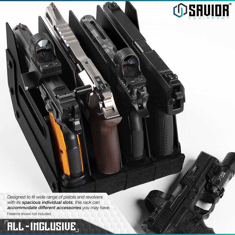 Väska Savior Equipment Pistol Rack 4-slot Svart