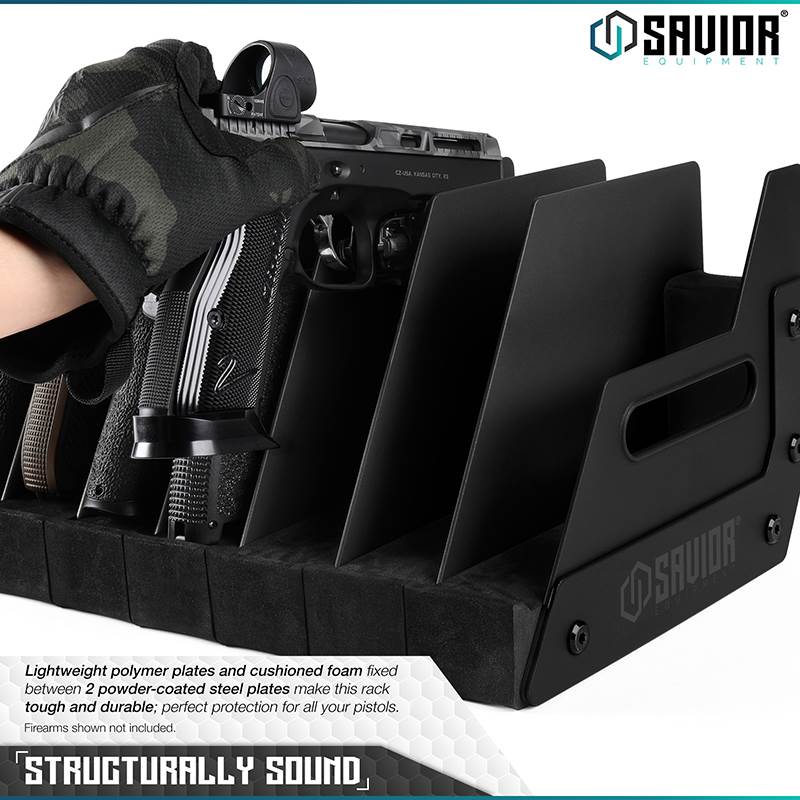 Väska Savior Equipment Pistol Rack 12-slot Svart