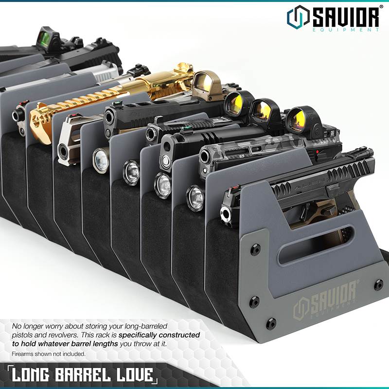 Väska Savior Equipment Pistol Rack 12-slot Grå