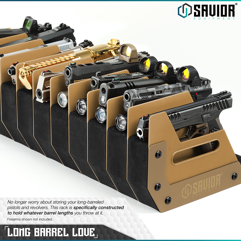 Väska Savior Equipment Pistol Rack 12-slot Brun