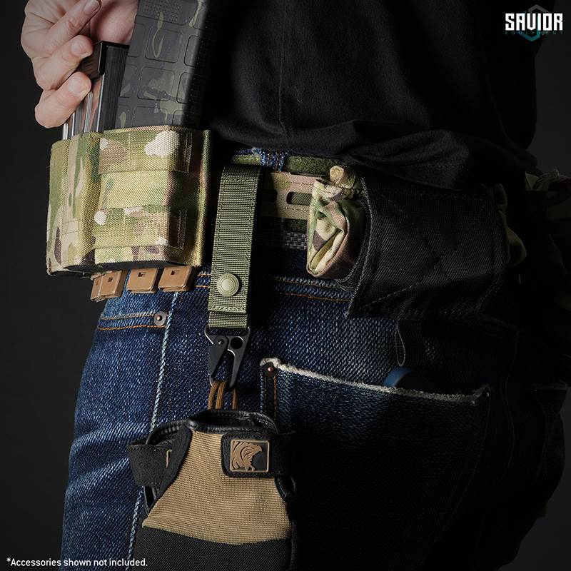 Karbinhake Savior Equipment Strap with Carabiner Svart