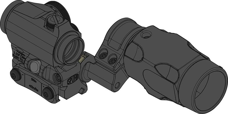 Kikarfäste SPUHR RDF-20153K Micro/CompM5 Magnifier Mount H39mm