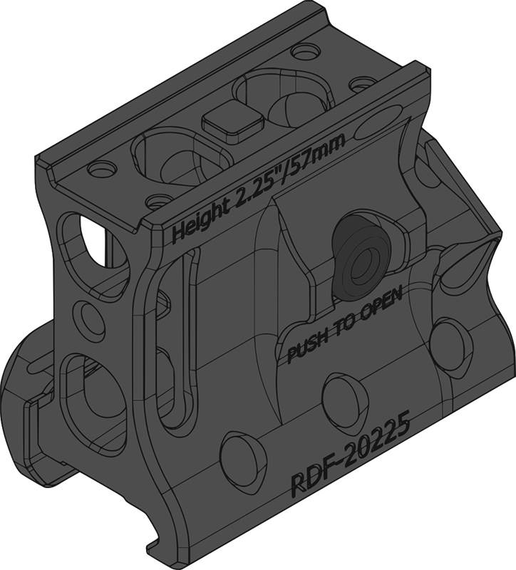 Kikarfäste SPUHR RDF-20225K Micro/CompM5 Magnifier Mount H57mm