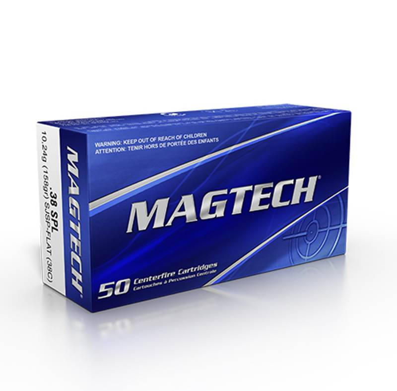 Magtech .38 Special 158 grs SJSP Flat, ask med 50 patroner