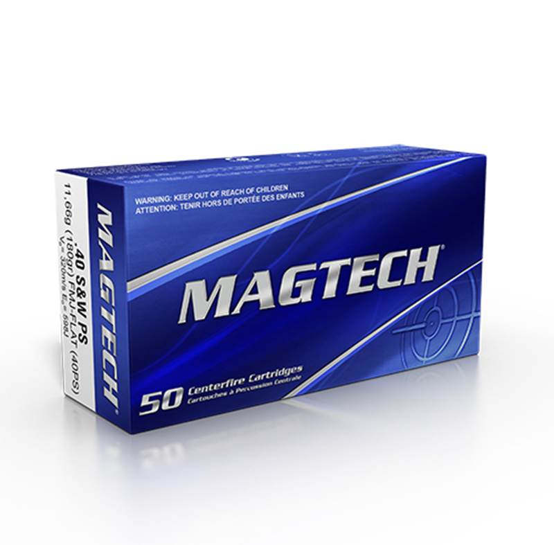 Magtech .40 S&W 180 grs FMJ Flat, ask 50 st