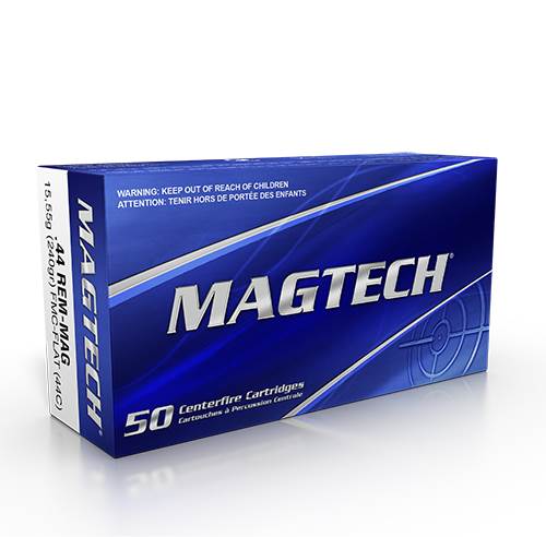 Patron Magtech .44 Mag 240 grs FMJ Flat, låda 1 000 st