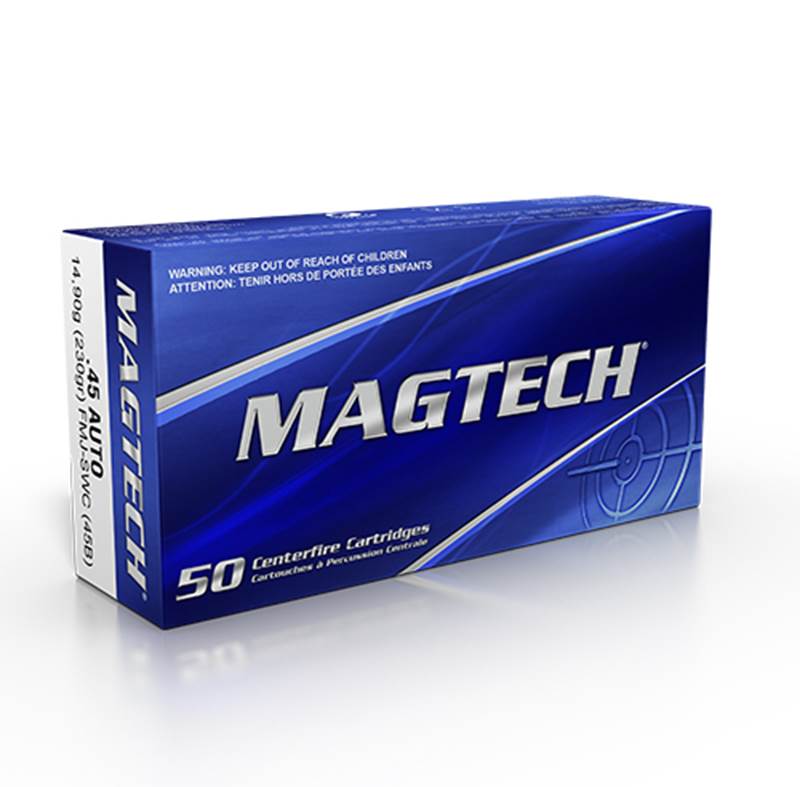 Magtech .45 ACP 230 grs FMJ-SWC, ask 50 st