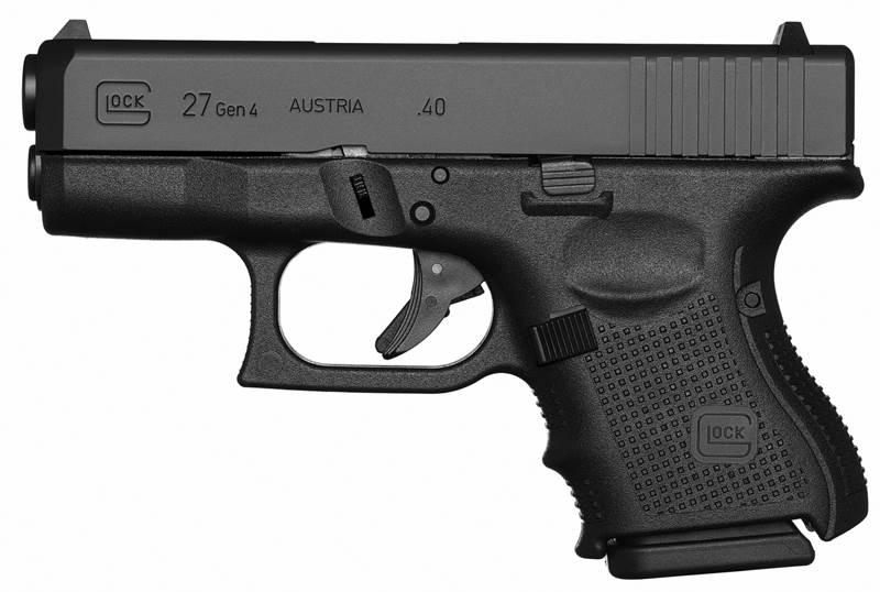 Pistol Glock 27, generation 4. Kaliber .40 S&W. Snubby.