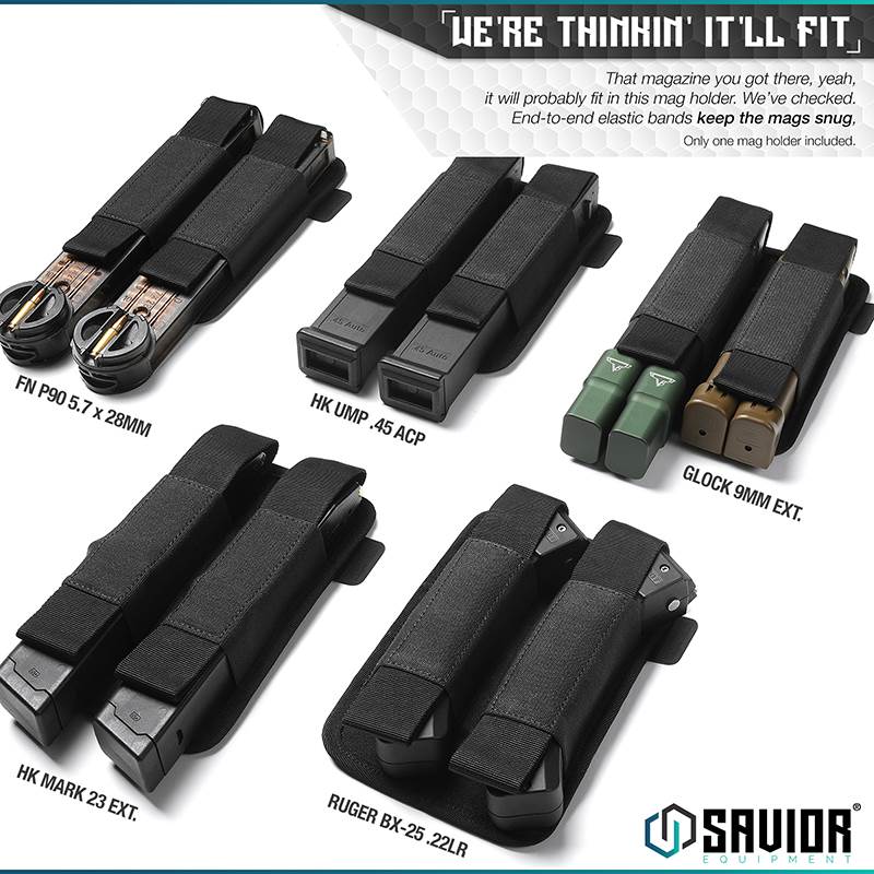 Magasinhållare Savior Equipment Double Extended Mag Holder Svart