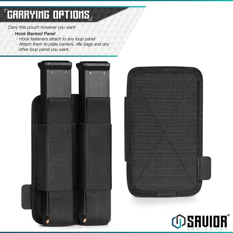 Magasinhållare Savior Equipment Double Extended Mag Holder Svart