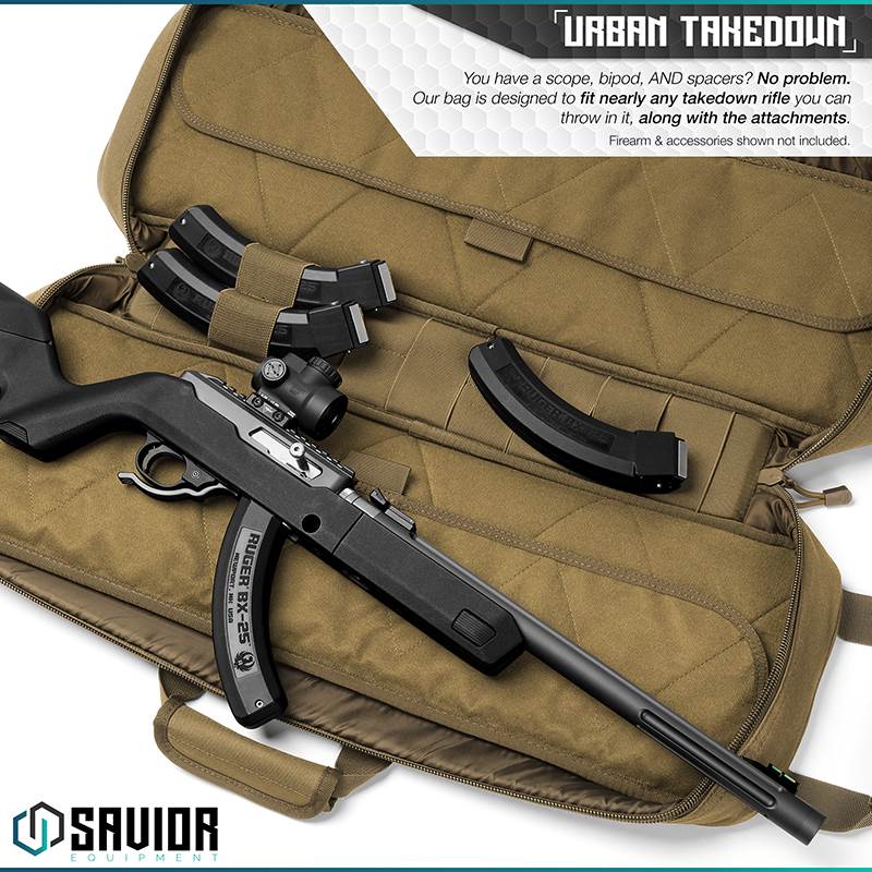 Väska Savior Equipment Urban Takedown Rifle Case Brun