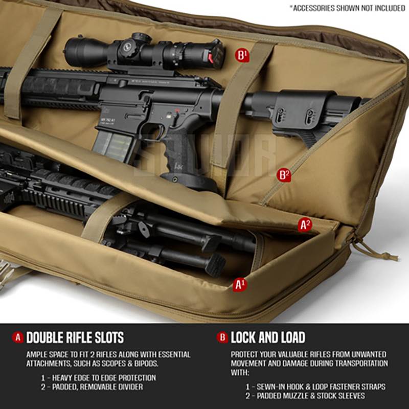 "Väska Savior Equipment American Classic 42"" Double Rifle Case Brun"
