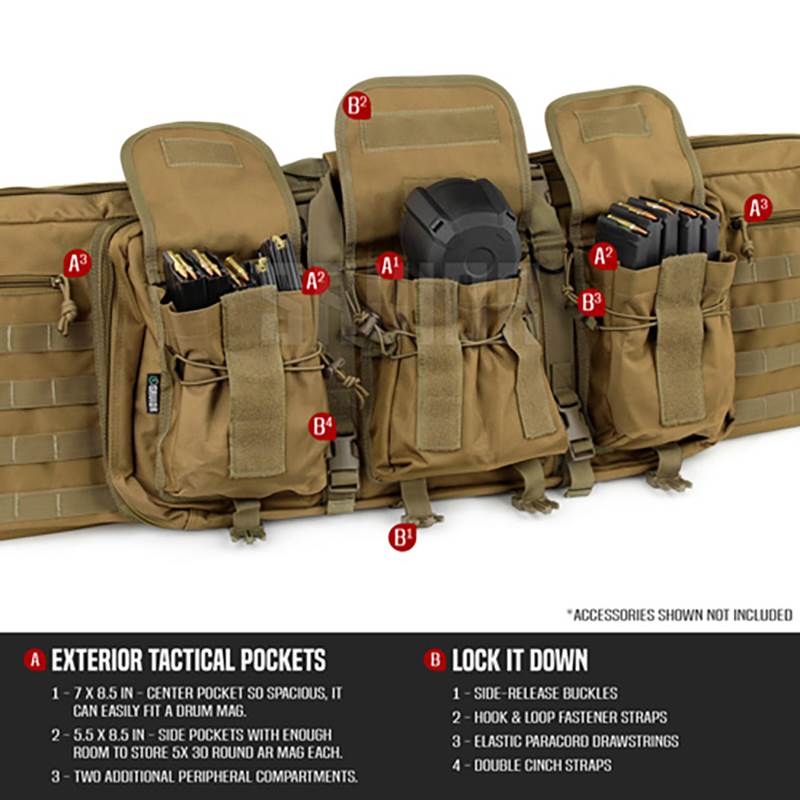 "Väska Savior Equipment American Classic 42"" Double Rifle Case Brun"