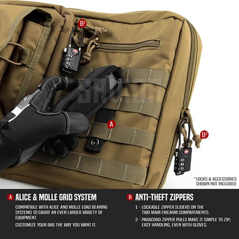 "Väska Savior Equipment American Classic 42"" Double Rifle Case Brun"