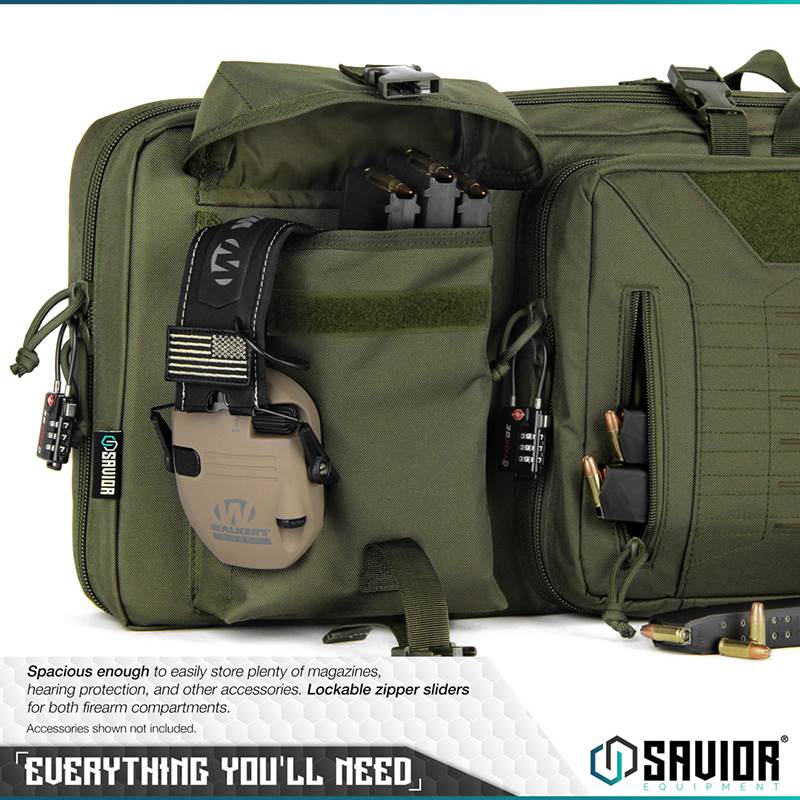 "Väska Savior Equipment Urban Warfare 42"" Double Rifle Case Grön"
