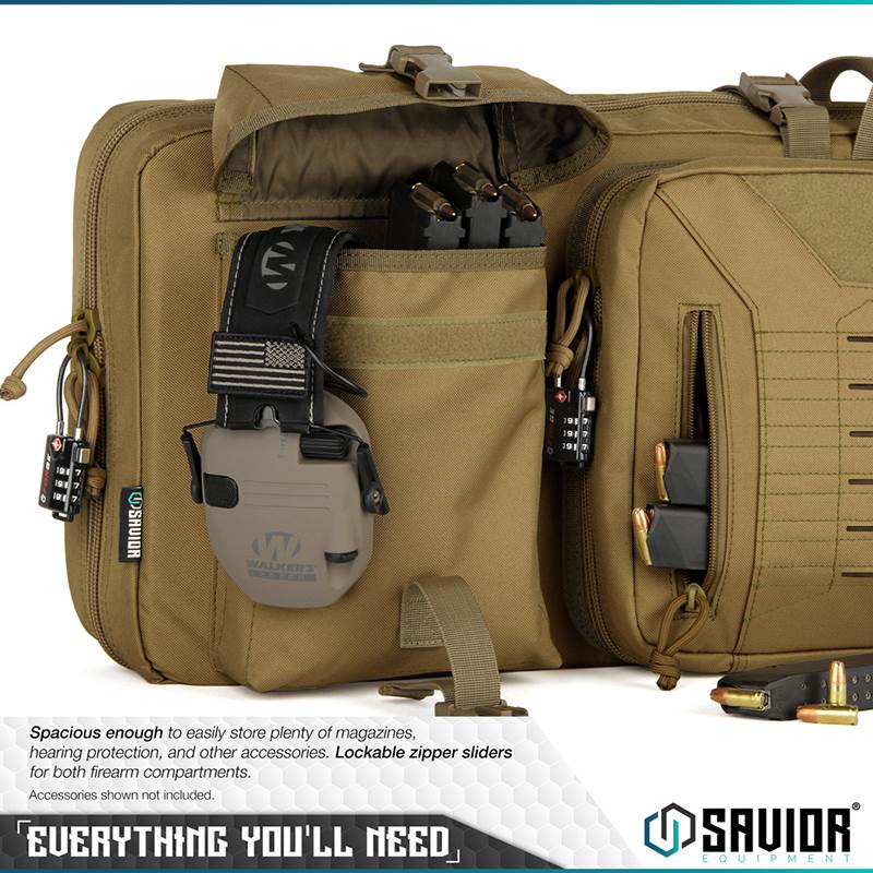 "Väska Savior Equipment Urban Warfare 42"" Double Rifle Case Brun"