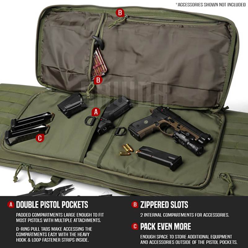 "Väska Savior Equipment American Classic 51"" Double Rifle Case Grön"