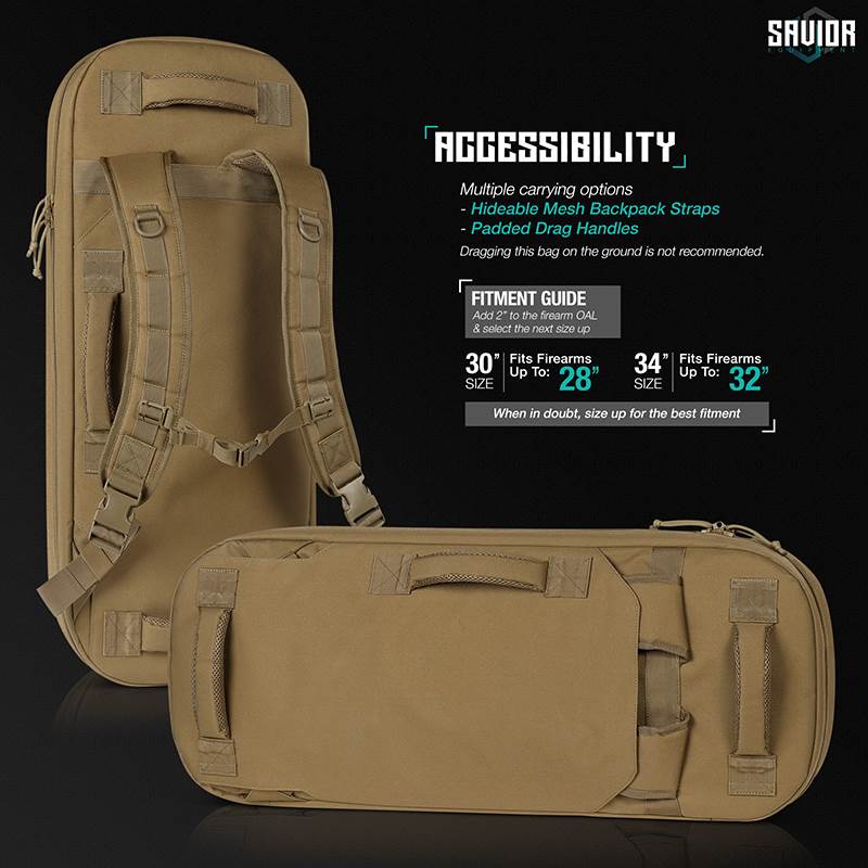 "Väska Savior Equipment Specialist 30"" Covert Single Rifle Case Brun"
