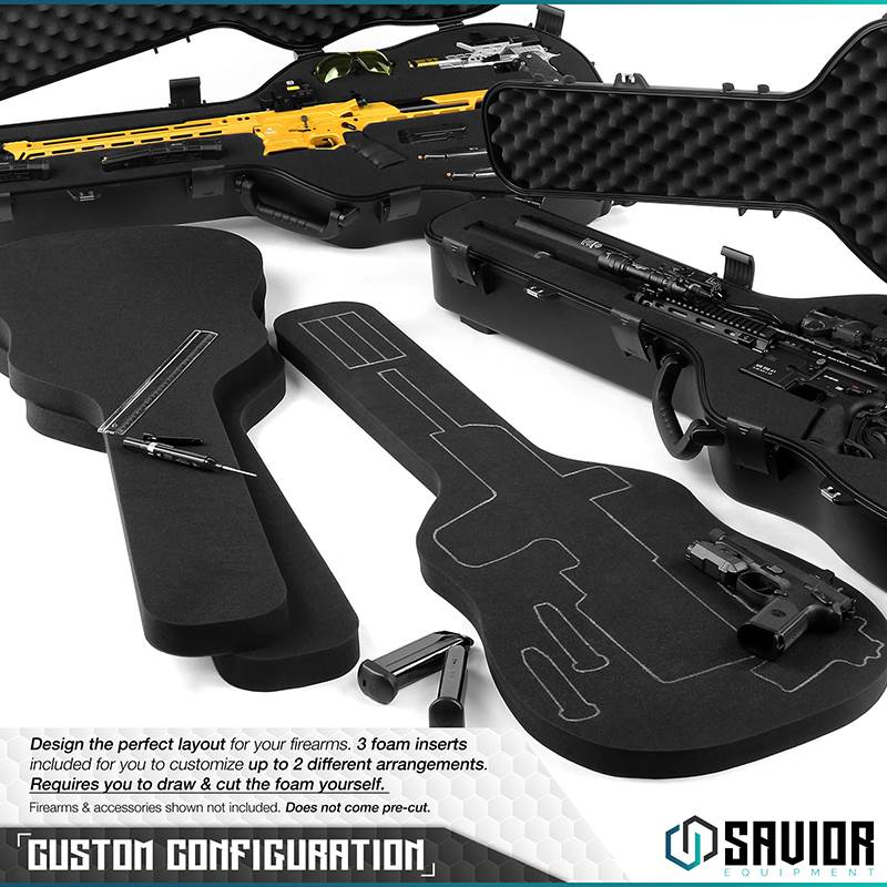 Väska Savior Equipment Ultimate Guitar Hard Case 45" Svart