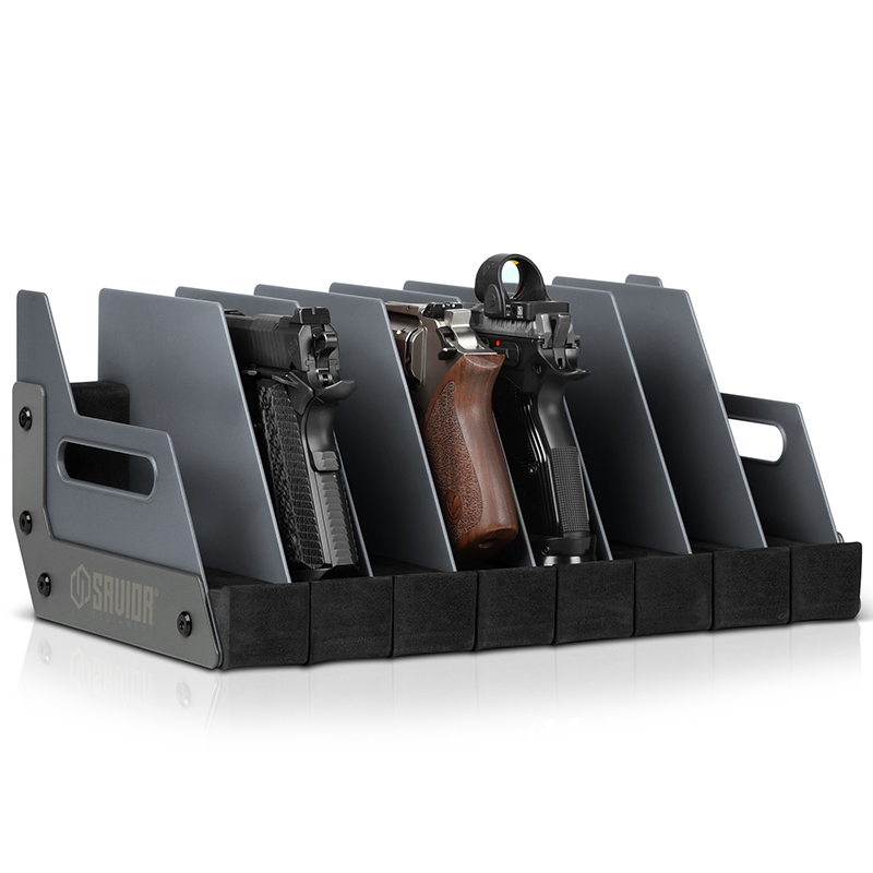 Väska Savior Equipment Pistol Rack 8-slot Grå