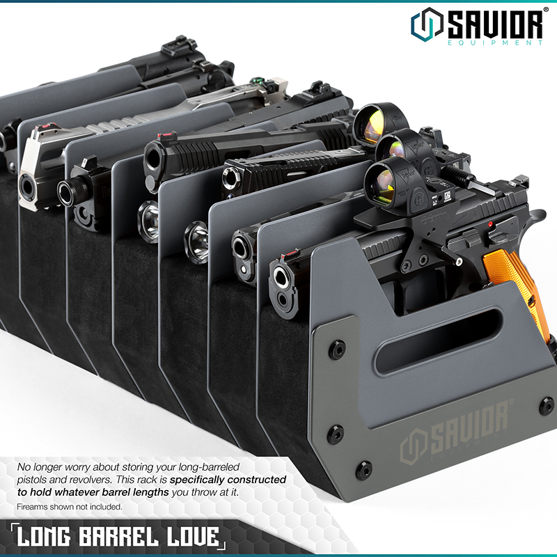 Väska Savior Equipment Pistol Rack 8-slot Grå