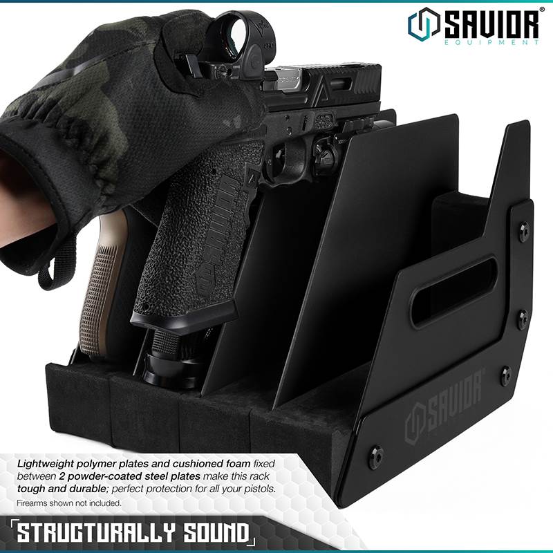 Väska Savior Equipment Pistol Rack 4-slot Svart
