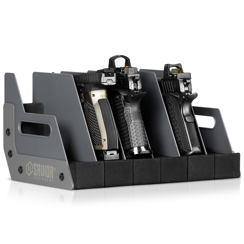 Väska Savior Equipment Pistol Rack 6-slot Grå