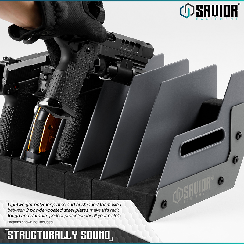 Väska Savior Equipment Pistol Rack 6-slot Grå