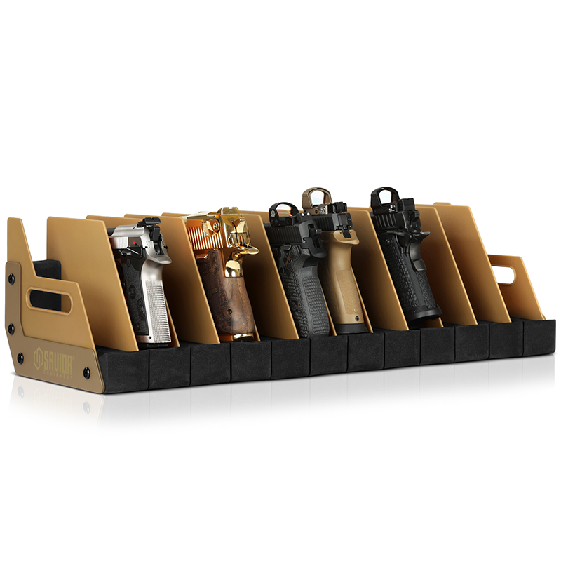 Väska Savior Equipment Pistol Rack 12-slot Brun