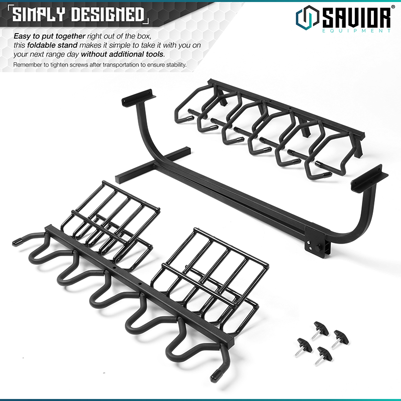 Vapenstöd Savior Equipment Mobile Firearm Rack Svart