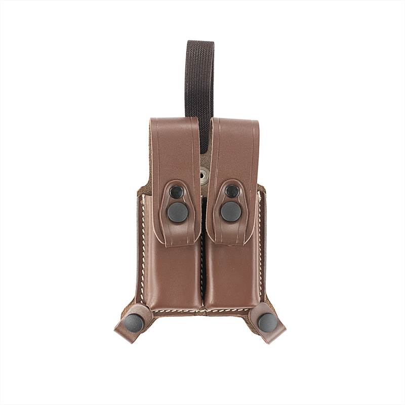Axelhölster Twin Box 9mm dubbel. Brun