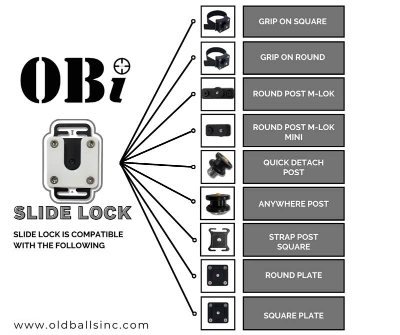 Fäste OBi Slide Lock vit