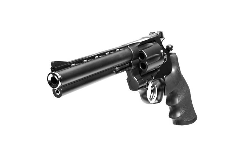 "Revolver Korth National Standard, 6"" .357 Magnum, framifrån"