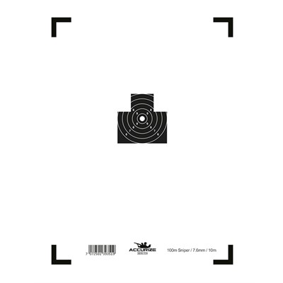 Tavla sniper 100 m för Accurize Shooting System 10 m